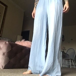 light blue jumpsuit